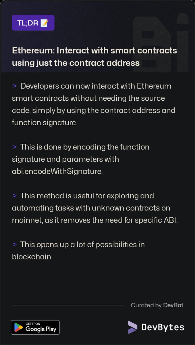 TheAshMonarch's tweet photo. A much needed development #solidity #Ethereum #BlockchainInnovation https://t.co/Ot9Vdnke5A