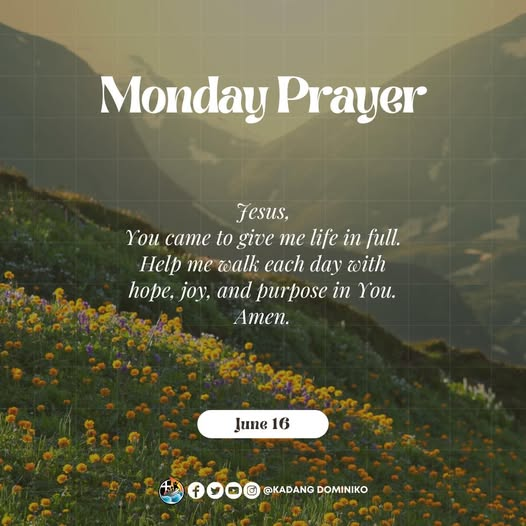 KadangDominiko's tweet photo. Lord, help me walk each day with hope, joy and purpose in You. Amen.

#PrayerMonday
#KadangDominiko
#ThankGodItsMonday https://t.co/HokVWJs1FC