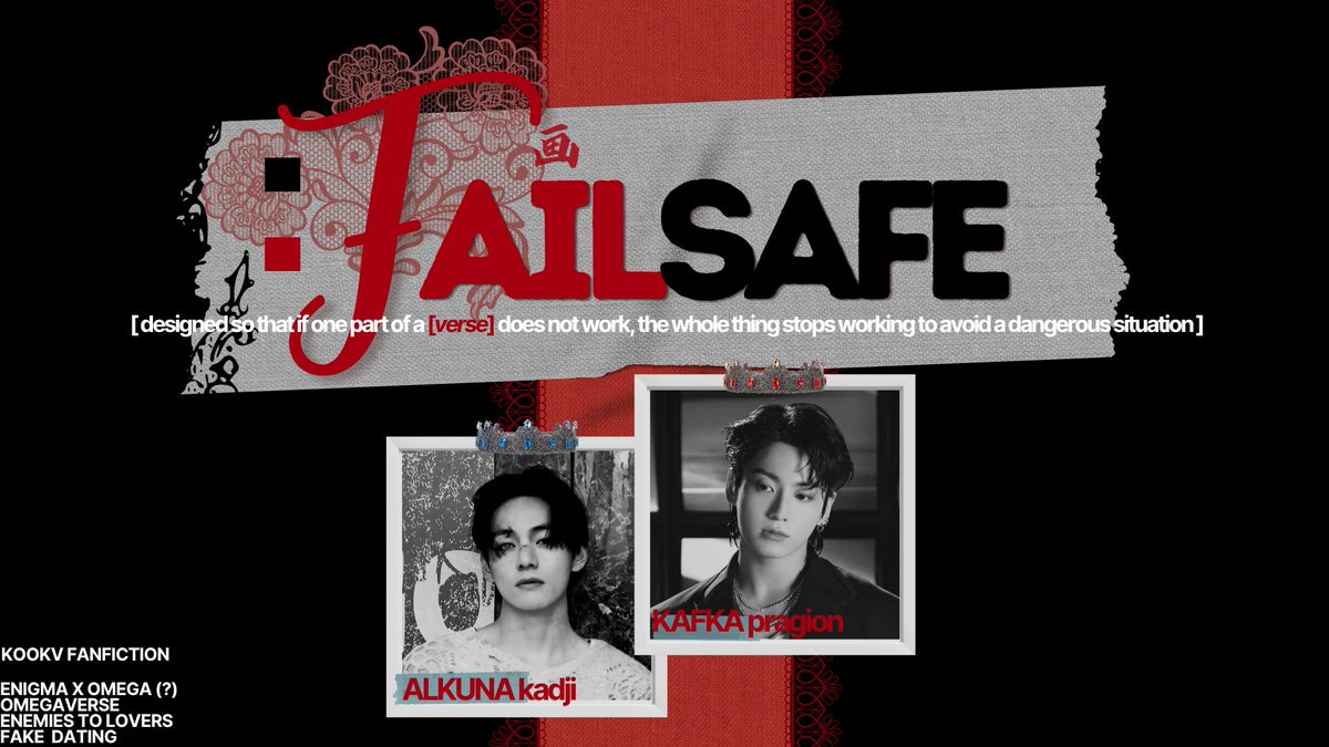 siluetfrasa's tweet image. taekook · kookv dualverse!au

「 画: failsafe 」

kebencian alpha terhadap enigma berakar dari ambisi untuk menang. begitu enigma punah, komunitas alpha-beta-omega merayakannya.

namun, takdir berencana lain kala mempertemukan seorang omega aneh dengan—seorang enigma.