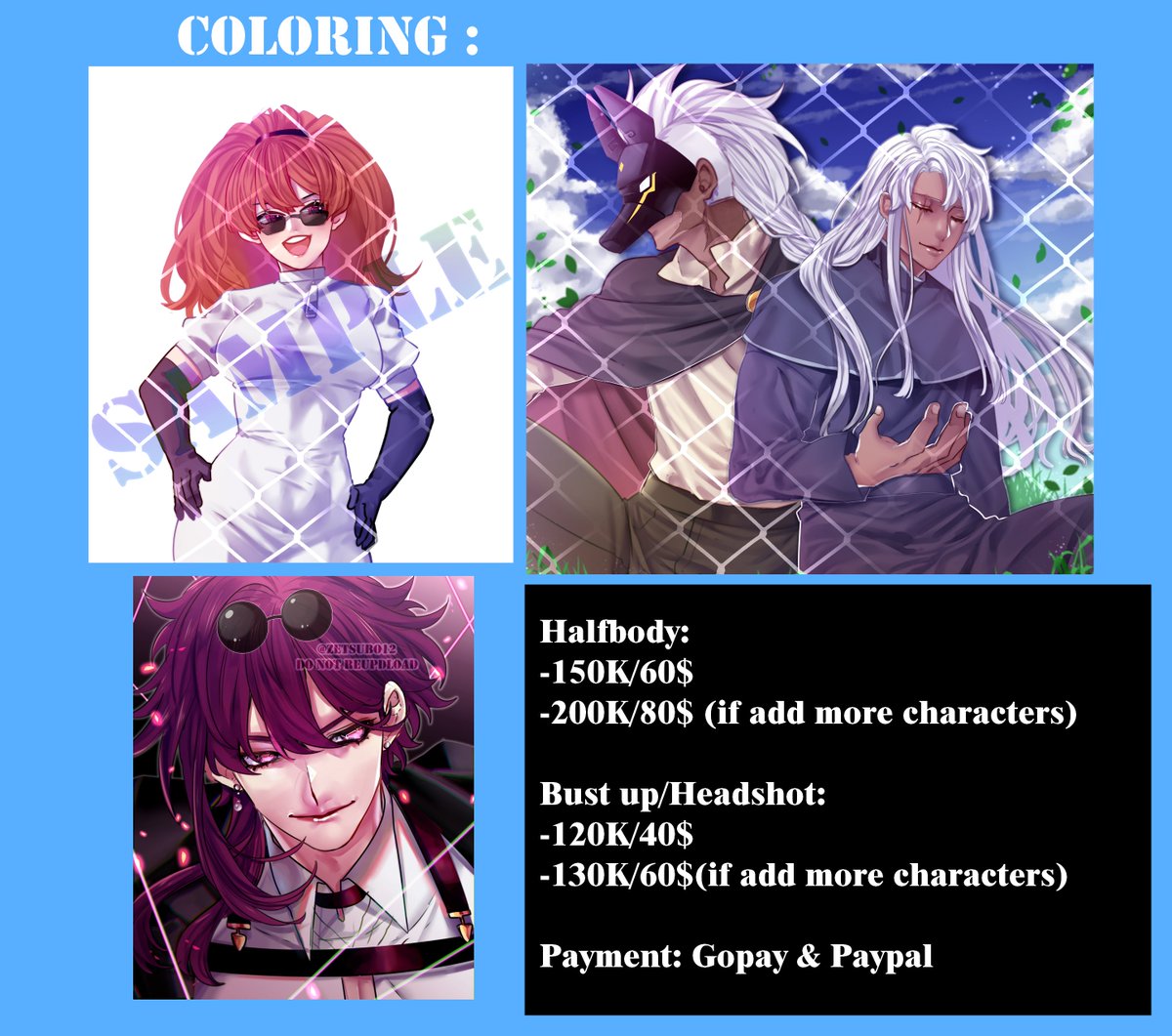 zetsubo12's tweet image. open commission price (simple coloring & monochrome) inter and local (indo 🇮🇩)
fixing the price again in bnw prices for inter.
reshare appreciate 🙏🙏