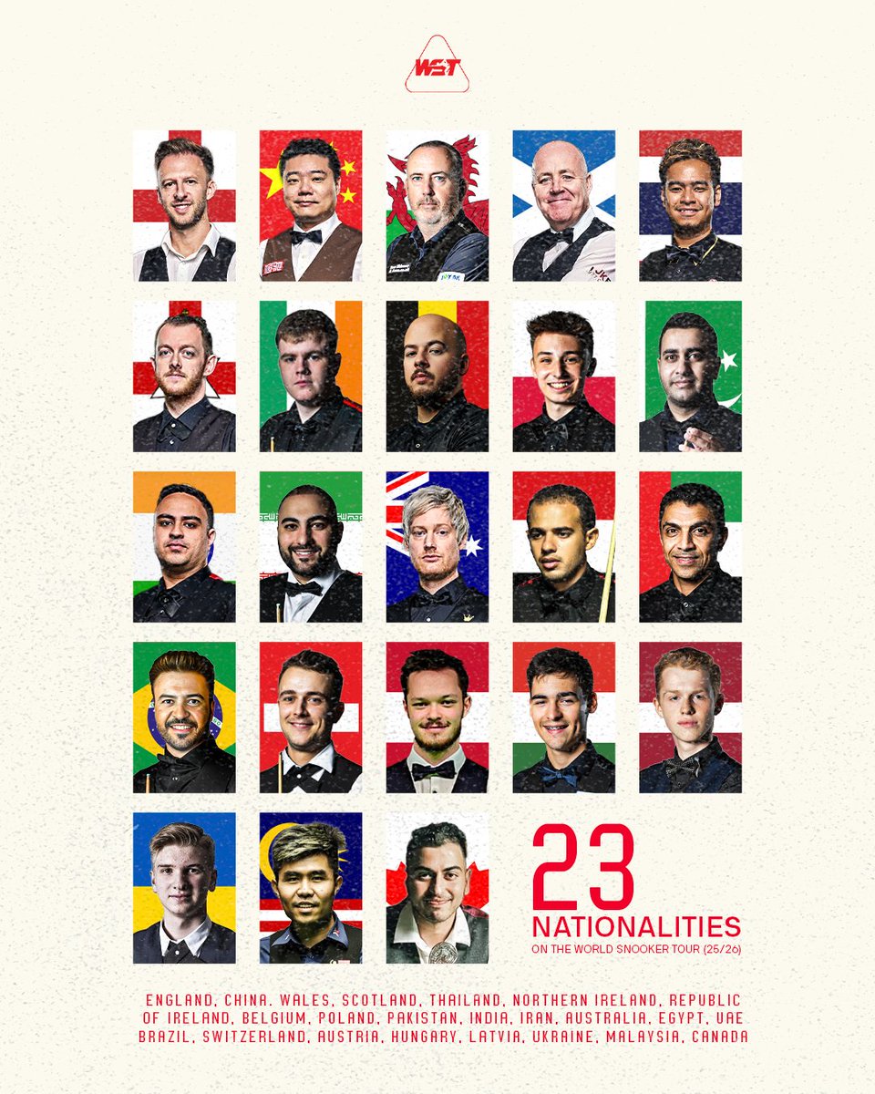 𝐀 𝐓𝐑𝐔𝐋𝐘 𝐆𝐋𝐎𝐁𝐀𝐋 𝐆𝐀𝐌𝐄

There will be (at least) 23 nationalities represented on the WST for 2025/26! 🙌