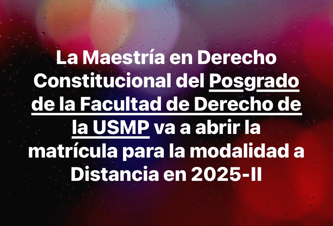 omarsars's tweet photo. Abogados y bachilleres a nivel nacional ya pueden ir preparando sus documentos! @Posgradoderecho de la @USMPDerecho https://t.co/OpDK25fl1u