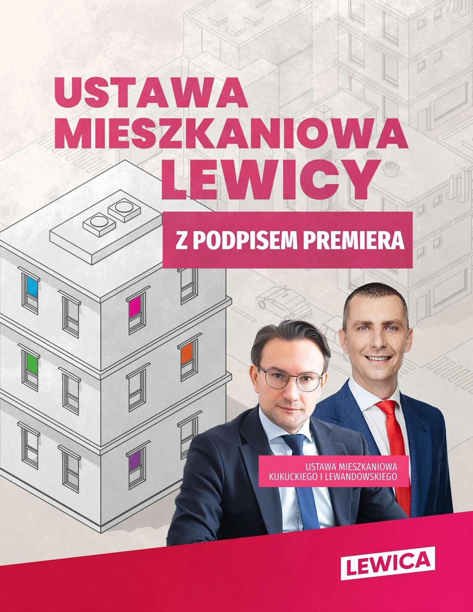 Lewica (@__lewica) on Twitter photo 🏗️ Impas przełamany! Ustawa mieszkaniowa <a href="/TLewandowskiPoz/">Tomasz Lewandowski</a> i <a href="/Kukucki/">Krzysztof Kukucki</a> z rządu rusza do Sejmu!
Dzięki determinacji Lewica – co potwierdził w swoim exposé premier Donald Tusk – projekt ustawy wreszcie zyskał status priorytetowy. Teraz czas na ekspresowe procedowanie w Sejmie!
Co 🏗️ Impas przełamany! Ustawa mieszkaniowa <a href="/TLewandowskiPoz/">Tomasz Lewandowski</a> i <a href="/Kukucki/">Krzysztof Kukucki</a> z rządu rusza do Sejmu!
Dzięki determinacji Lewica – co potwierdził w swoim exposé premier Donald Tusk – projekt ustawy wreszcie zyskał status priorytetowy. Teraz czas na ekspresowe procedowanie w Sejmie!
Co