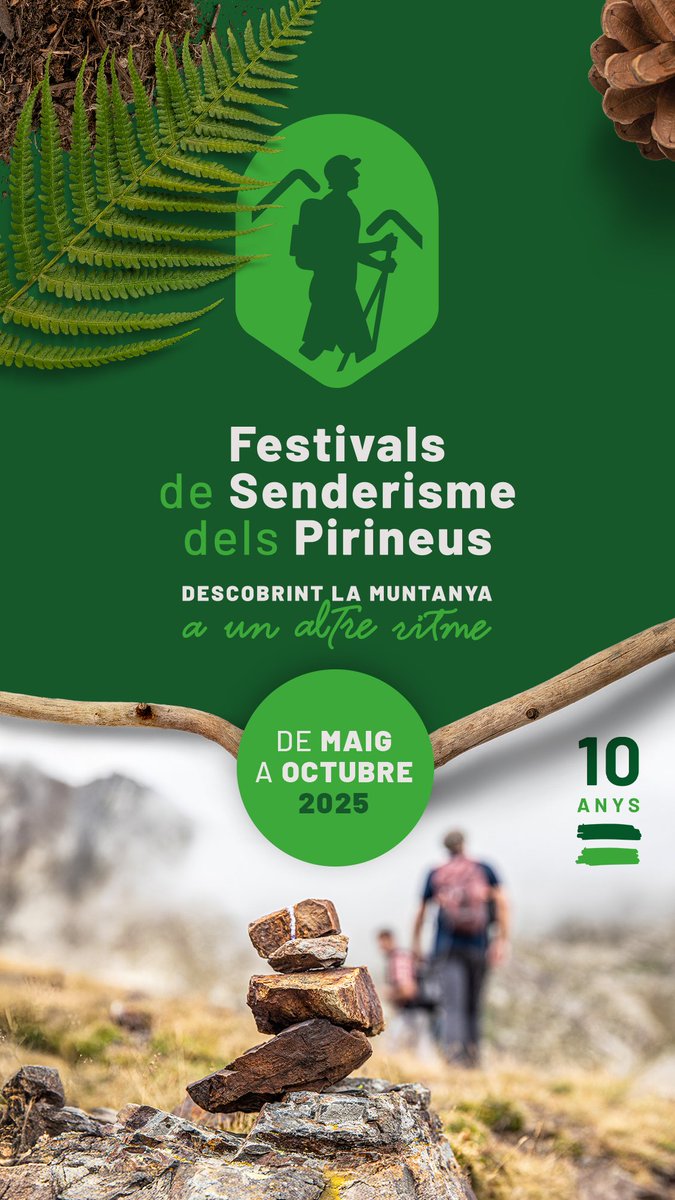 Aquest 2025 celebrem una 10 anys dels #FestivalsSenderismePirineus!

Per apropar la natura a tothom, cada festival ofereix almenys una proposta inclusiva, pensada perquè qualsevol persona pugui descobrir i gaudir dels camins i racons del nostre territori. 🌄🥾