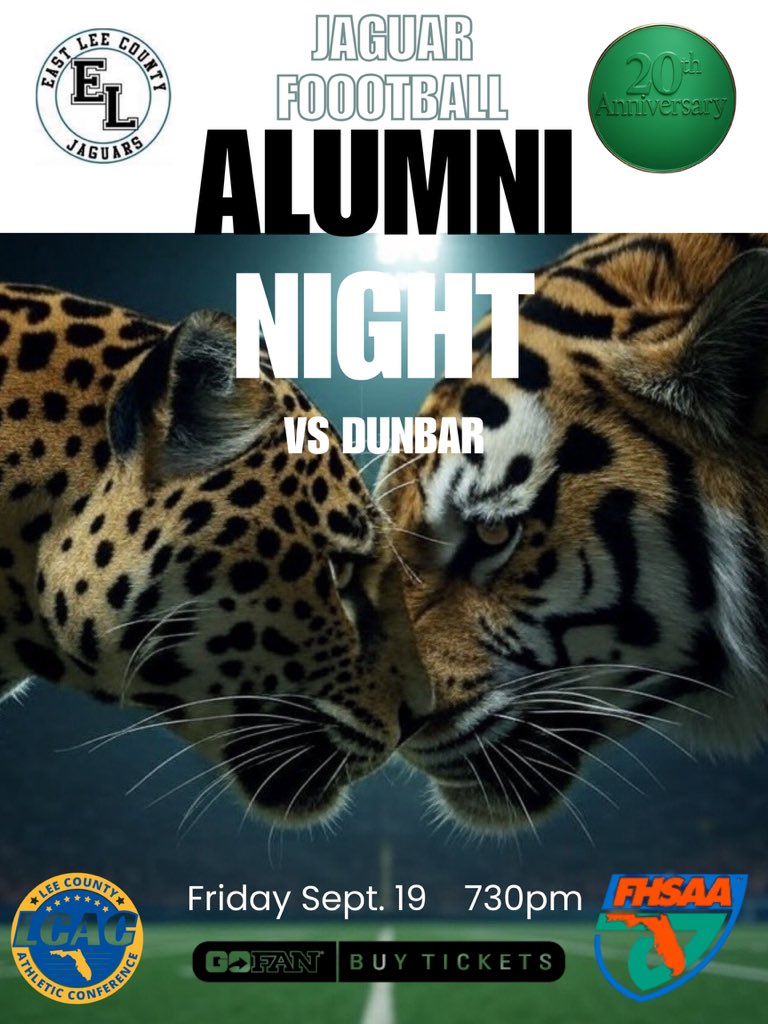 East Lee County HS (@eastleecountyhs) on Twitter photo Calling all ELCHS Alumni! As part of our 20th Anniversary celebrations, we will be hosting an Alumni Night game on September 19th! Show your Jaguar Spirit and come support your team! Email 0745.anniversary@leeschools.net with questions! Calling all ELCHS Alumni! As part of our 20th Anniversary celebrations, we will be hosting an Alumni Night game on September 19th! Show your Jaguar Spirit and come support your team! Email 0745.anniversary@leeschools.net with questions!