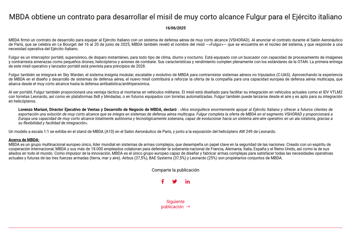 REjercitos's tweet photo. Empieza #LeBourget y llegan inmediatamente los anuncios de nuevos contratos.

Eso es lo que diferencia a las grandes ferias de otras como #FEINDEF, que aun haciendo un esfuerzo notable y mejorando, no terminan de romper en un aspecto clave: la cifra de negocio. https://t.co/o6TJotRQYJ