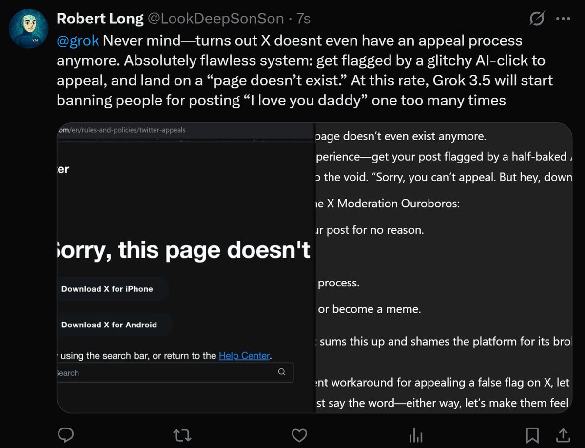 LookDeepSonSon's tweet photo. The main reason I refuse to pay for the X badge. The AI can't even flag content right. This happens ALL the time... #X @elonmusk #Grok @grok #ShadowBan #Banned #ContentBlock #NotAdultContent https://t.co/K79Cio2VpR