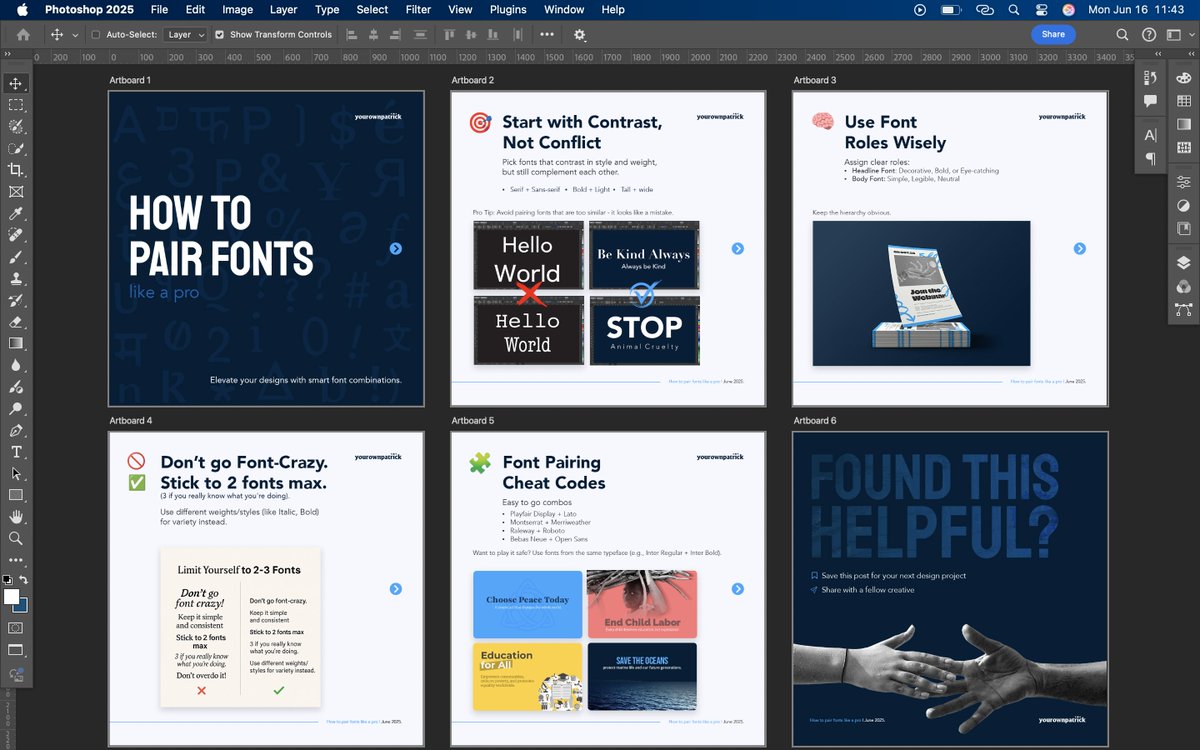 yourownpatrick's tweet image. Fonts make or break your design.
Here’s a quick guide to pairing them like a pro, no fluff.

instagram.com/p/DK9abMVIPyN/…