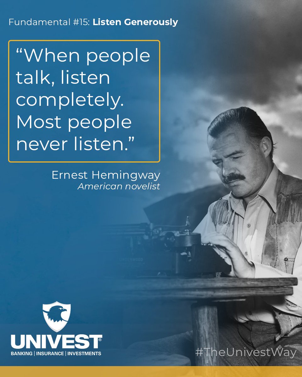 #TheUnivestWay is made up of 18 Fundamentals that describe the daily practices that bring our culture to life. Each week we highlight one of these best practices to reinforce our commitment to the Univest Way and drive our continued success. Check out this week's fundamental!