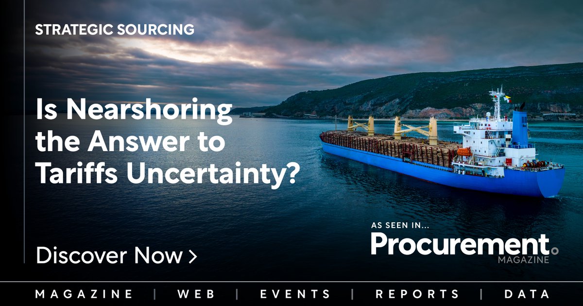 Global disruptions are reshaping supply chains. Mary Rollman of KPMG emphasizes nearshoring as a strategy for resilience and agility. 

Discover how strategic shoring is becoming essential: procurementmag.com/magazine/procu…

#SupplyChain #Nearshoring #ProcurementStrategy