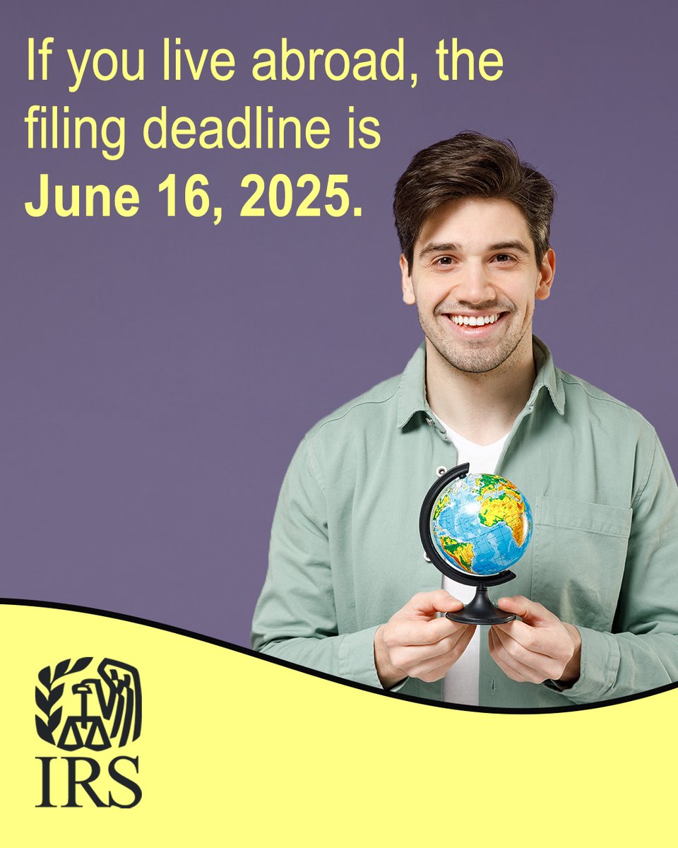 U.S. citizens and resident aliens abroad, including those with dual citizenship, need to file their 2024 federal income tax return and pay any tax due by Monday, June 16, 2025. ow.ly/yXy650W02aB