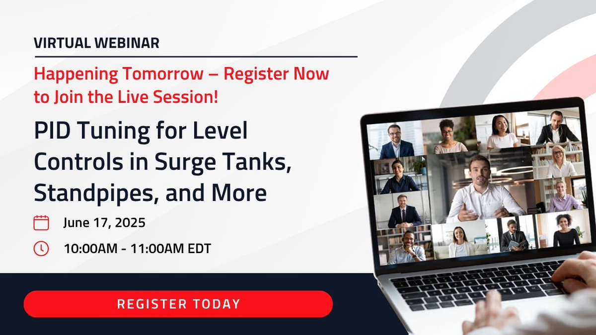 Control_Station's tweet photo. 🚨 Happening TOMORROW! 🚨

Join us LIVE for a powerful session on PID Tuning for Level Controls in surge tanks, standpipes, and more!

👉 Don’t miss out—secure your spot now:
🔗 https://t.co/ZtmjBfUE25

#Webinar #Engineering #PIDTuning #LevelControl https://t.co/mPF7oLIYL2