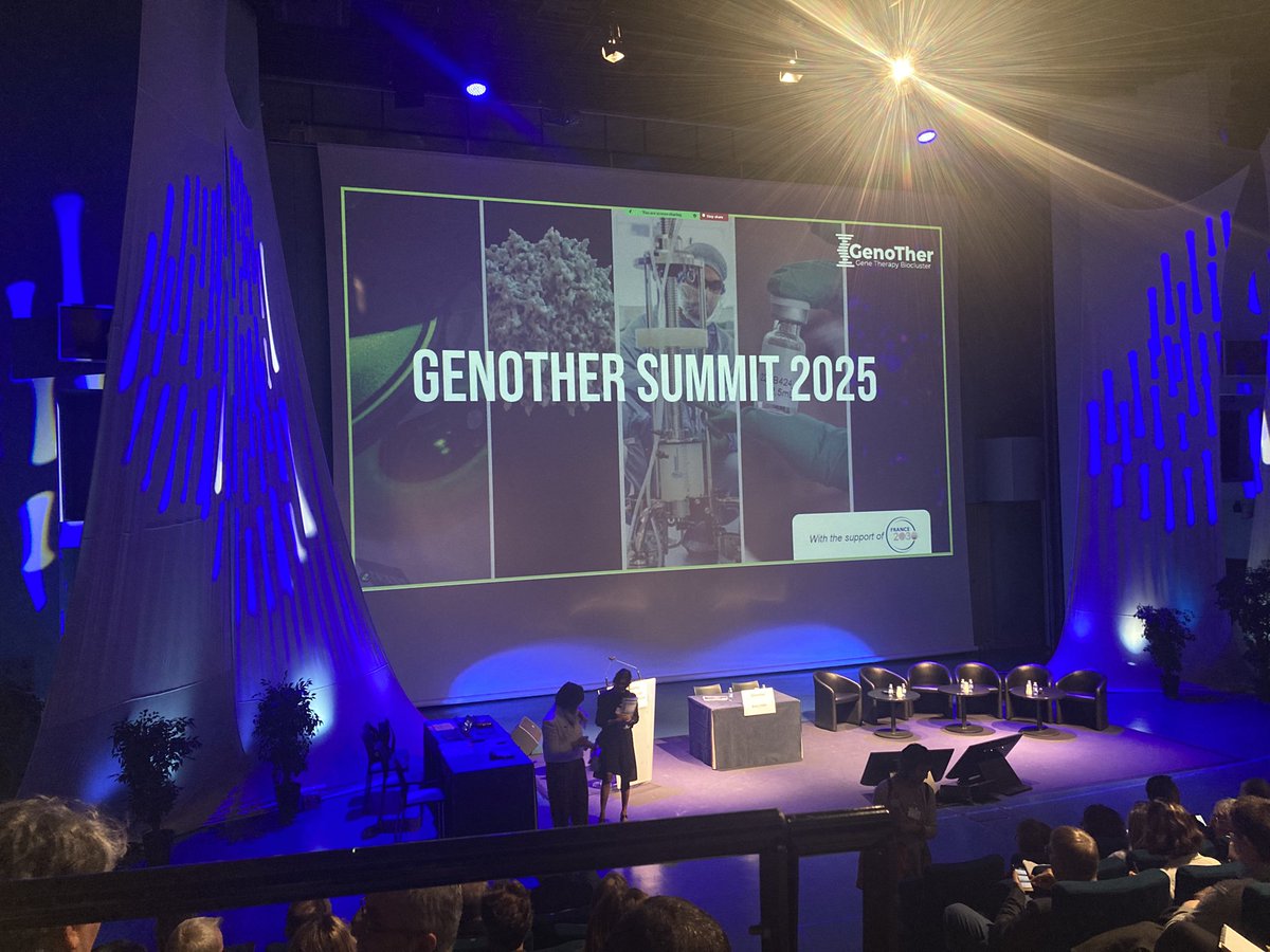 Granck's tweet photo. At the Genother european summit on Gene therapy. No less than 68 ongoing clinical trials ! https://t.co/uVWVXaK8Bp
