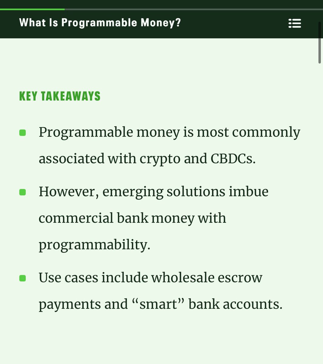 $QNT is bringing something to Tradfi never seen before
🔥🔥

Incredible innovation bringing programmable money to you existing current bank account. 

Impressive stuff.