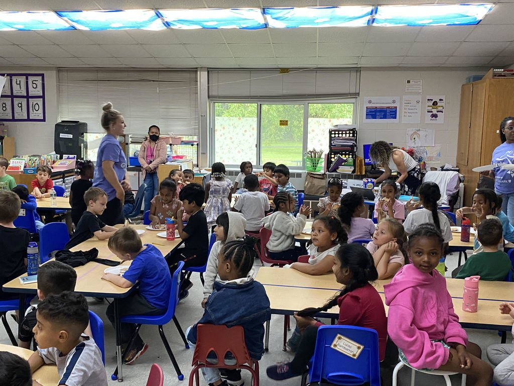 Excellent community building by our kindergarten teachers last week! S'mores party and learning!  🐼