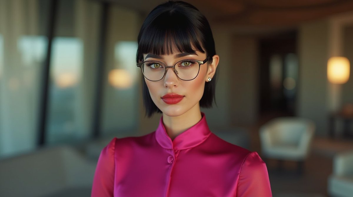 AIFashionChic's tweet photo. She doesn't speak — her eyeliner does.
Sharp black wing, violet shadow, and matte berry lips.
#AIEditorial #BoldMakeup #FierceLook 💋🖌️🔥 https://t.co/uyUN26rxiJ