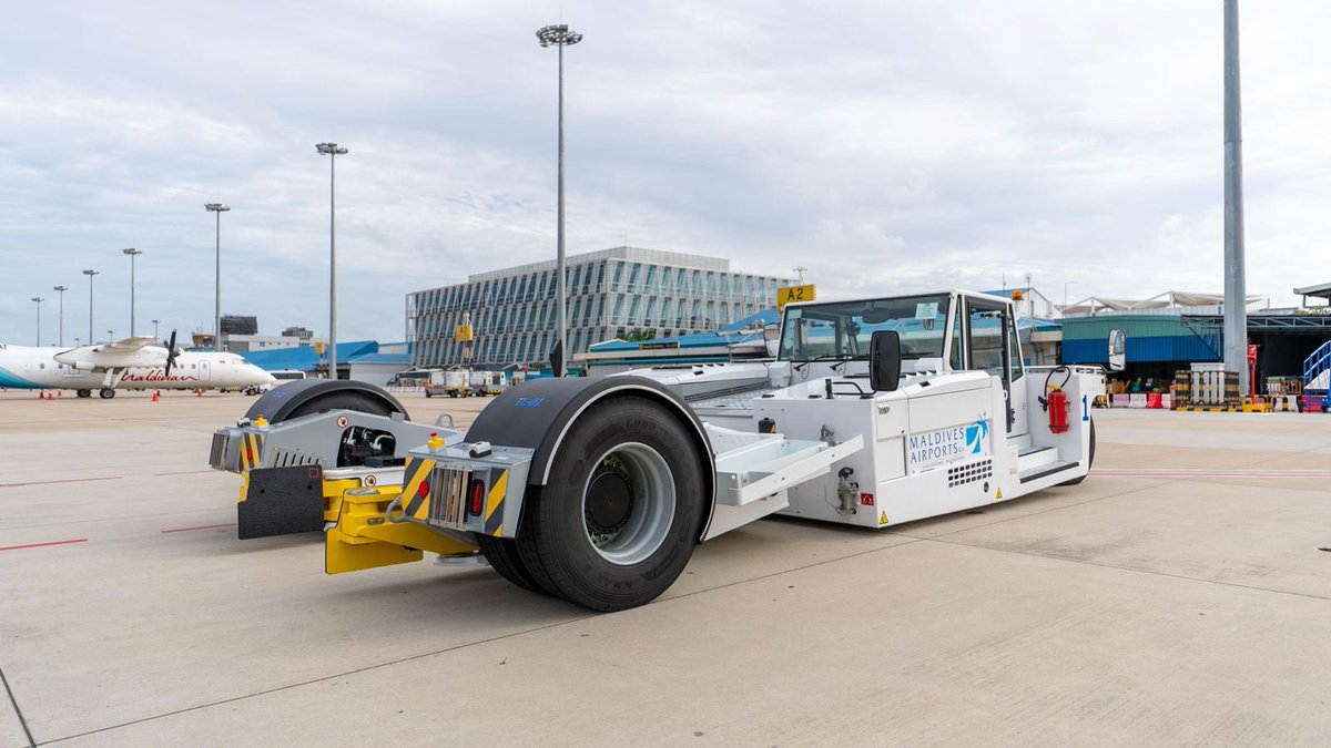 We are in the final stages of preparation for the operation of industry-standard towbarless vehicles for aircraft towing at Velana International Airport. This equipment represents the gold standard in efficiency and safety for towing aircraft from the apron to the runway. Eight