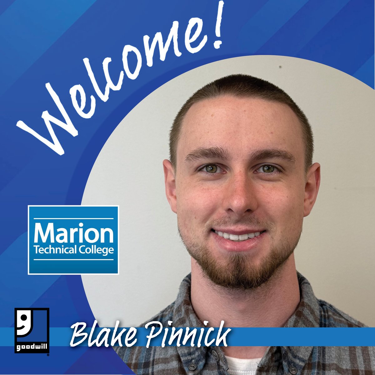MarionGoodwill's tweet photo. Welcome, Blake Pinnick, our IT Summer Intern from Marion Technical College! Blake is studying IT with a focus on cybersecurity & will gain hands-on experience in our IT department. We’re thrilled to have you, Blake—welcome to Goodwill! #Cybersecurity #GoodwillStrong #FutureReady https://t.co/ME8zKHtfoM
