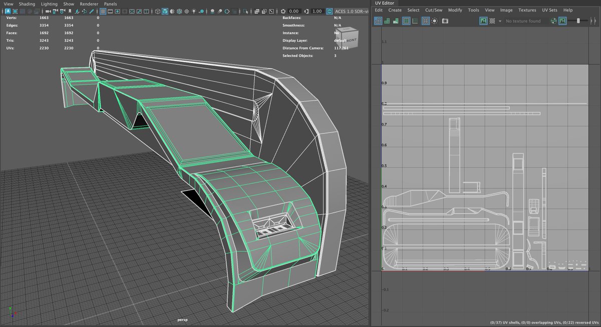 bohboh_an's tweet photo. #Maya #process #Station 51日目、163h 15m、
UV展開中、「なんか変やな…」と思って、エラーの見つけ方を学んだりした https://t.co/qg8vC6U8Fk
