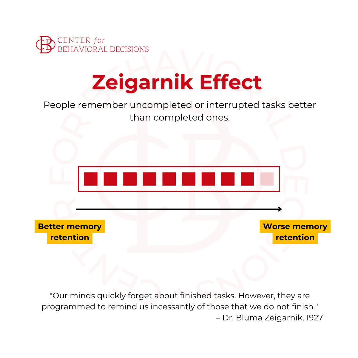 becisions's tweet image. 🧠 The Zeigarnik Effect: unfinished tasks stick in our minds longer than completed ones.

• Show “3/5 steps done” progress bars
• Release content in cliff-hanger chapters
• Break flows into micro-tasks with one left undone

✉️ hello@becisions.com

#BehavioralDesign #UX