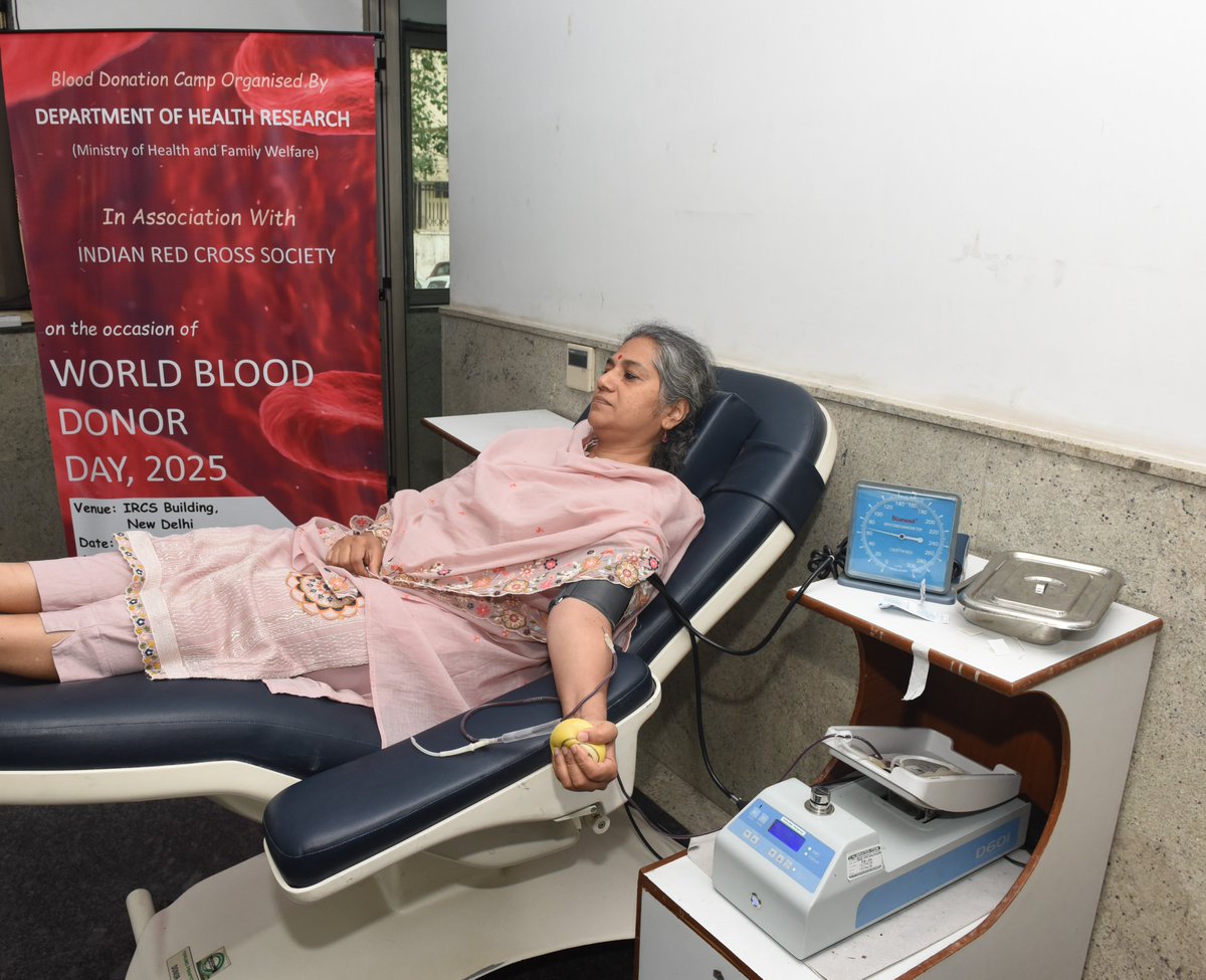 A Voluntary Blood Donation Camp has been organized in DHR in association with Indian Red Cross Society on 16.06.2025 in observance of World Blood Donor Day, 2025.  A number of Officers/staff including JS (Admn.) has participated in the event.