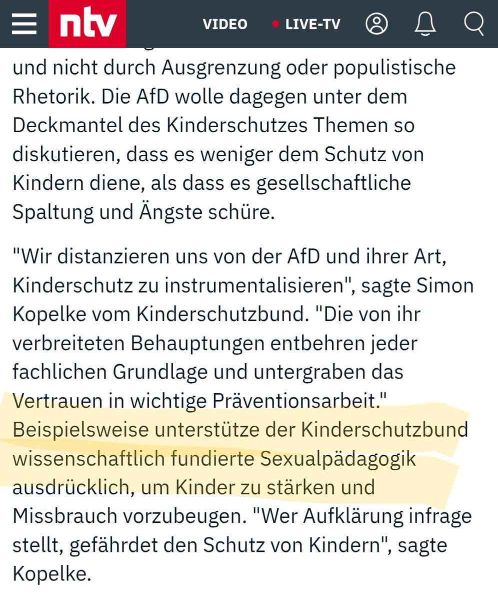Der deutsche Kinderschutzbund distanziert sich von unserem Kinderschutzkongress. Finde ich gut. Denn wir unterstützen keine Sexualpädagogik in Kitas. Es gibt KEINE wissenschaftlich fundierte Sexualpädagogik, die nicht auf pädophile Pseudowissenschaflter zurückzuführen ist.
