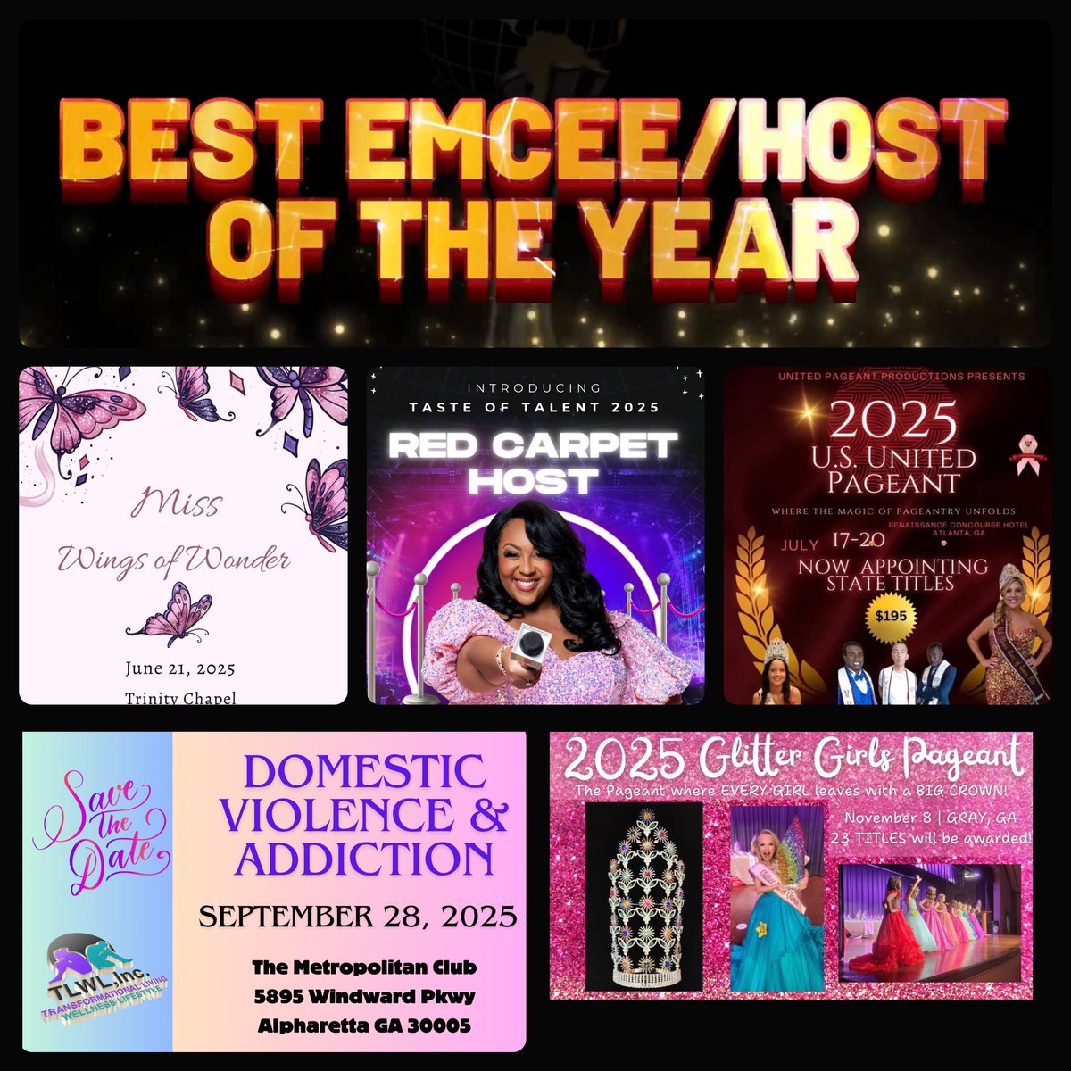 This UIE Spokesmodel/Finalist for “Emcee/Host of the Year” is on the Go! 🎤🎤 Pageants, Red Carpets, Conferences and Galas is on my calendar to host this year!! 🤩 People are booking me left and right!! 😊 I am blessed to be a FINALIST for “Emcee/Host of the Year!