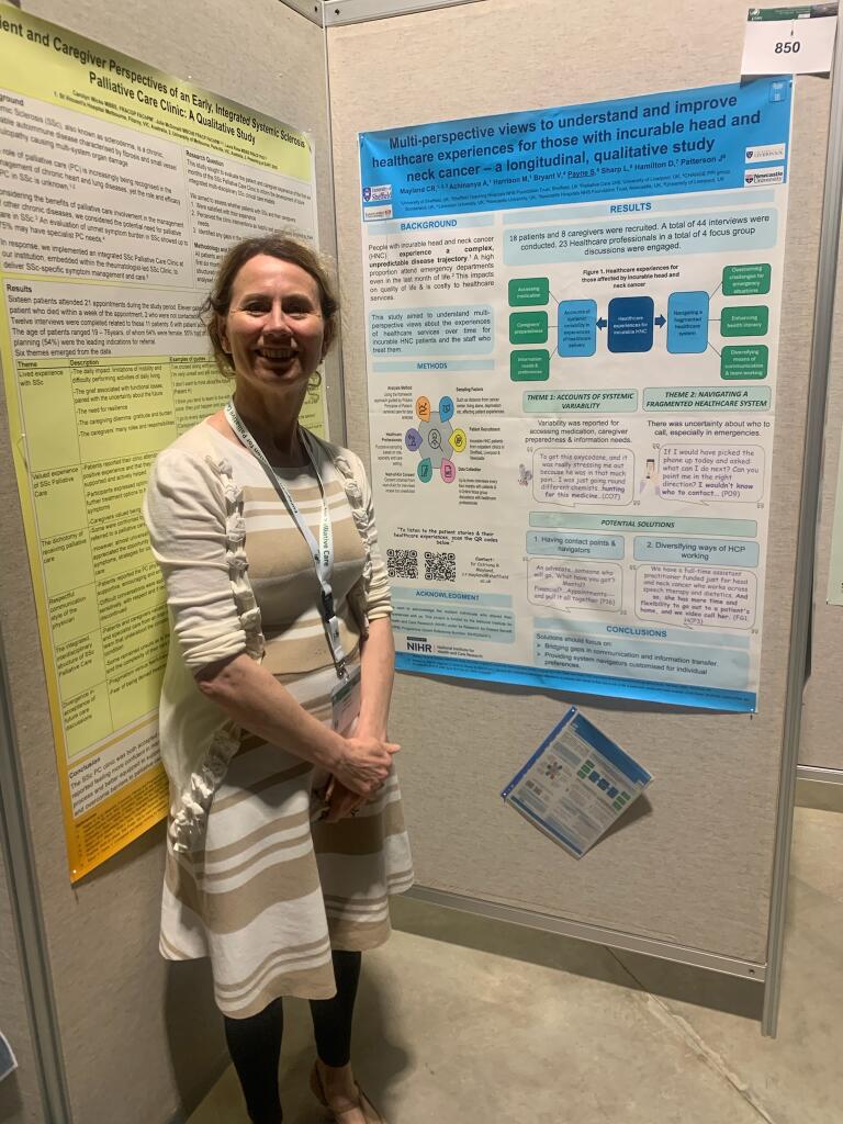 Improving incurable head and neck cancer study (@ii_hanc) on Twitter photo Excited to share that <a href="/CattyRM/">Catriona Mayland</a> was at #EAPC2025 in Helsinki 🇫🇮 presenting our poster on multi-perspective views into the experiences of patients with incurable #HNC. Amplifying voices of patients, carers & healthcare professionals in #palliativecare #research.
<a href="/SheilaPayne1/">Sheila Payne</a> Excited to share that <a href="/CattyRM/">Catriona Mayland</a> was at #EAPC2025 in Helsinki 🇫🇮 presenting our poster on multi-perspective views into the experiences of patients with incurable #HNC. Amplifying voices of patients, carers & healthcare professionals in #palliativecare #research.
<a href="/SheilaPayne1/">Sheila Payne</a>