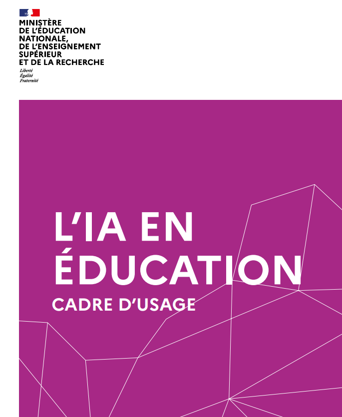📌Pour encadrer l’usage de l’#IA, <a href="/Eduscol/">éduscol</a> propose un cadre éthique et juridique à la communauté éducative  À découvrir : « Cadre d’usage de l’IA en éducation » ➡️education.gouv.fr/cadre-d-usage-…