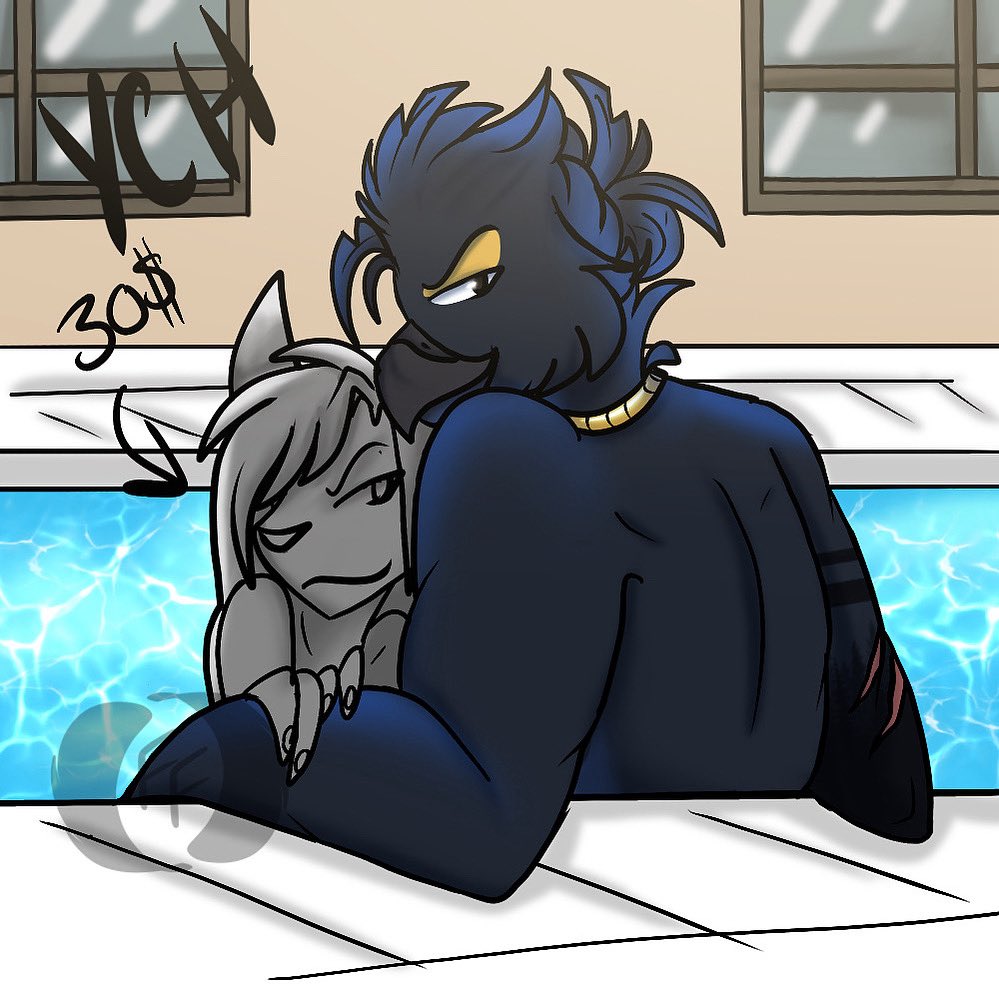 FeatherHearted's tweet photo. Hot Girl Summer! 
Rowan loves his women like he loves the summer. A lot. 

$30 YCH!! 

Shares if you’re interested!! 

#furry #furryart #furryfandom #furryych https://t.co/E2RLDZjaId