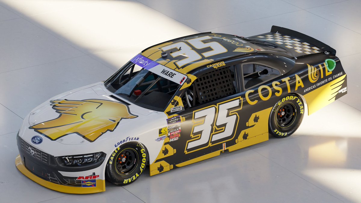 CostaOils's tweet photo. ๐ ITโS RACE WEEK! ๐
Weโre headed home to Pocono with @carsonreedware behind the wheel of the No 35 @JoeyGaseRacing Ford Mustang powered by @CostaOilCo ๐ฅ
Catch us repping Central PA in the @NASCAR_Xfinity Series all weekend long!
#CostaOil #CarsonWare #XfinitySeries #RaceWeek https://t.co/AJKmjGcU4N