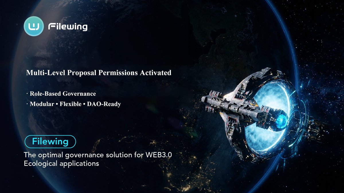 Filewing_'s tweet image. 🛠️ Progress Update:
☑️Our team has completed the integration of multi-level proposal permissions in the governance module.

🔥Projects can now define granular roles — from submitters to reviewers to executors — enabling flexible #DAO workflows.

#Filewing #FILWT #Web3Governance