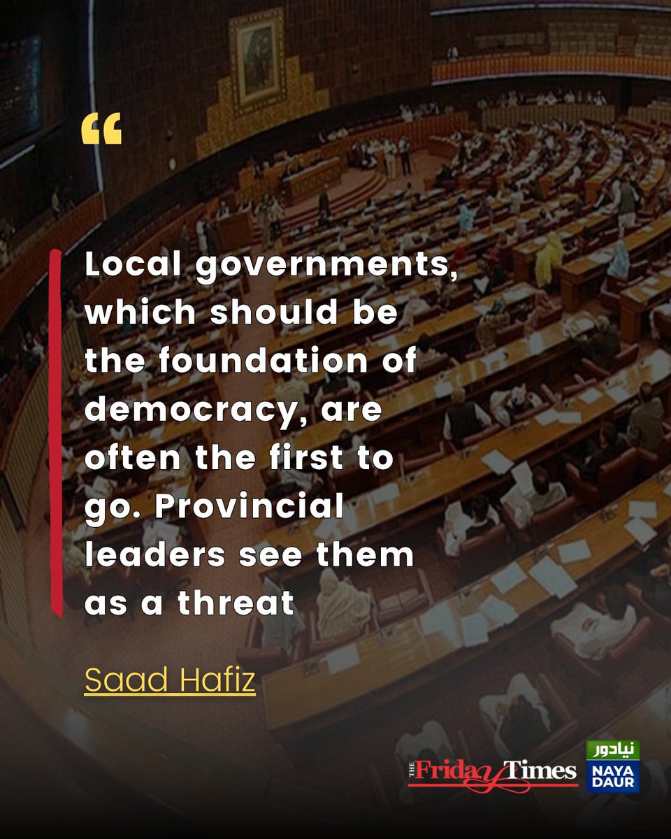 Ballots are cast, but decisions are made elsewhere. Until power is shared, Pakistan’s democracy will remain a stage play—scripted and controlled.
By Saad Hafiz  

Read more: thefridaytimes.com/16-Jun-2025/pa…

#DemocracyInPakistan #Pakistan #military #political
