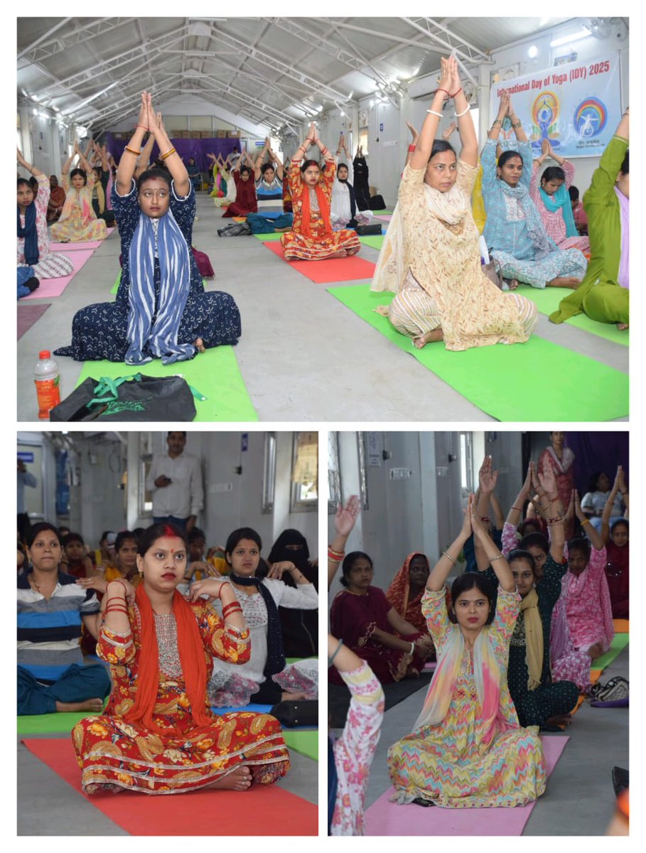 SJHDELHI's tweet photo. Day 5 #YogSamavesh at @SJHDELHI  more than 100 expectant mothers embraced @Devayaasociety's holistic yoga + physiotherapist-guided exercises! Incredible energy uniting mind, body &amp; spirit for #MaternalWellness 🌟 #IDY25 @moayush @ccrschennai @mdniy @DirectorCcryn https://t.co/8Y8ySwQi8H