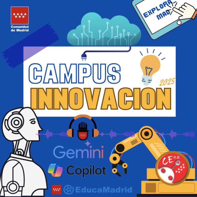 ¡¡Ya puedes inscribirte en la convocatoria “Campus Innovación 2025” en #if_cmadrid !! 
Dentro de la oferta formativa, entre otros, podrás encontrar cursos de robótica educativa, para conocer mejor los dispositivos de #codigoescuela4_0_madrid  ➡️➡️
innovacionyformacion.educa.madrid.org/node/903085