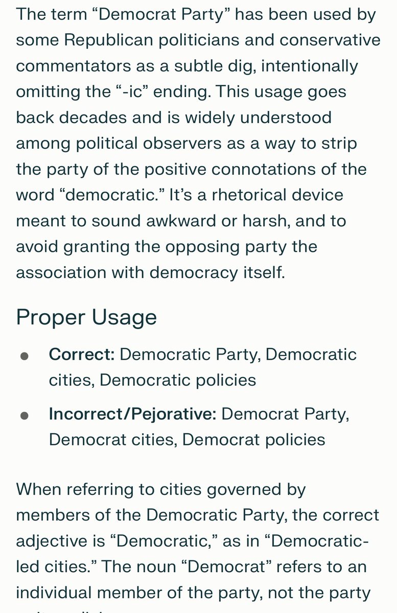 RdTdaily's tweet photo. @JonLemire it’s not “Democrat run cities”

The name of the party is the Democratic Party!

Democrat is a noun, not an adjective

Stop using the babyish Republican pejoratives please https://t.co/9iX1sdHGAk