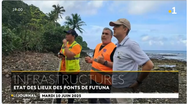 CeremaCom's tweet image. 🎥Mission inspection des #ponts à #WallisetFutuna par le #Cerema pour le compte du Service des #travauxpublics de Wallis et Futuna et formation des agents
à découvrir à partir de 6min50 :
la1ere.franceinfo.fr/wallisfutuna/p…
#CeremaInfras #CeremaOutreMer #infrastructuresdetransport #OutreMer