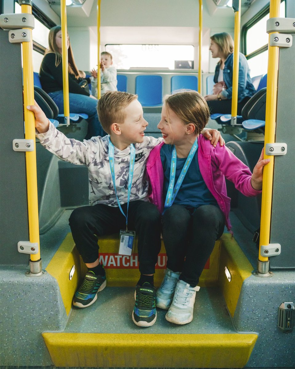 Kids 12 and under can always ride #Guelph Transit for free! Those ages 5-12 require a $5 registered OnYourWay fare card, but kids four and under can just hop on without a card. See more details 👉 ow.ly/PTWv50W2QBJ