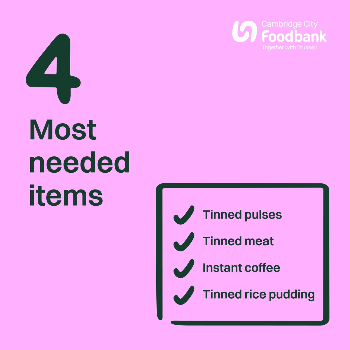 In May 2025, we issued 1495 emergency food parcels – a 7% increase on the amount issued in May 2024.

Until change is secured to help those on the lowest incomes, we’re calling for donations to support those facing hardship💚

Donate: cambridgecity.foodbank.org.uk/donate

#Foodbank #Cambridge