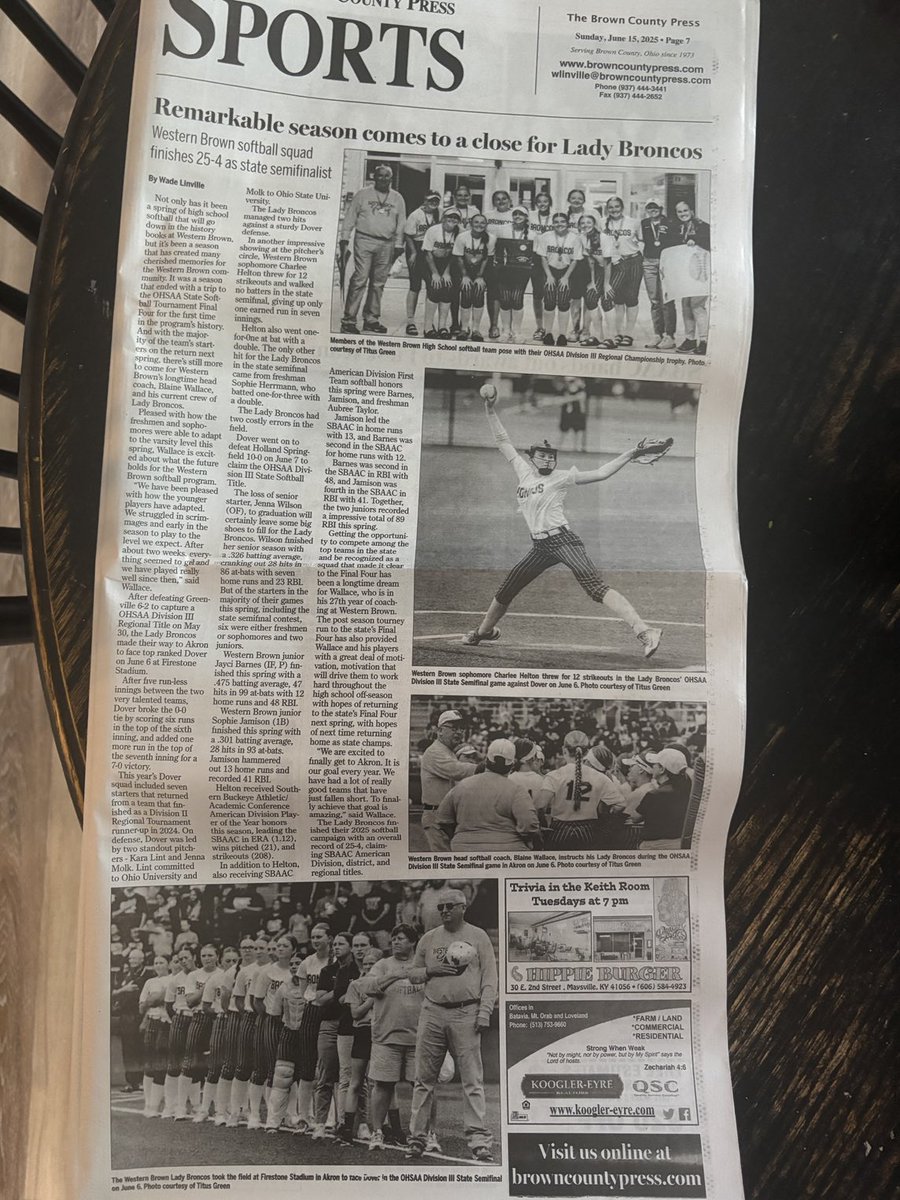 Jeff Herrmann (@herrmj12) on Twitter photo Nice recap of <a href="/WBHSsoftball/">Broncos Softball</a> Final 4 run from <a href="/brown_press/">Brown County Press</a> <a href="/wbhsathletics/">Western Brown HS</a> Nice recap of <a href="/WBHSsoftball/">Broncos Softball</a> Final 4 run from <a href="/brown_press/">Brown County Press</a> <a href="/wbhsathletics/">Western Brown HS</a>