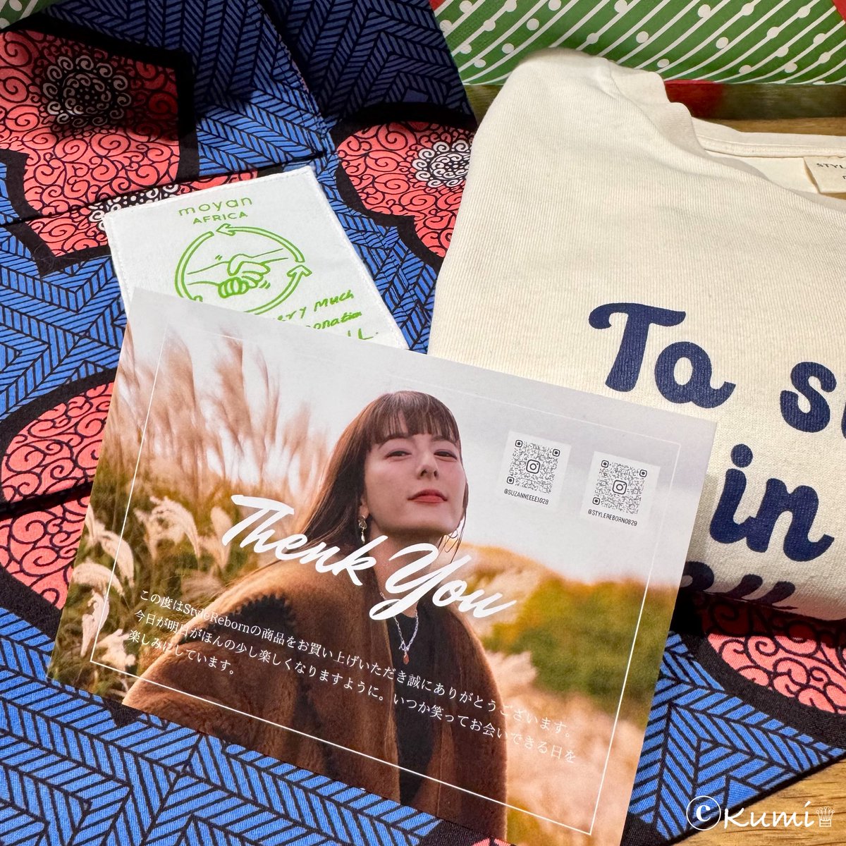 fukuneko935's tweet photo. スザンヌさんのPOPUPストアで可愛いTシャツとバッグを😊💗
アフリカ支援に繋がるのも素敵💛
#スザンヌ さん
#StyleReborn
#moyanecri https://t.co/p5J4F7nAVY