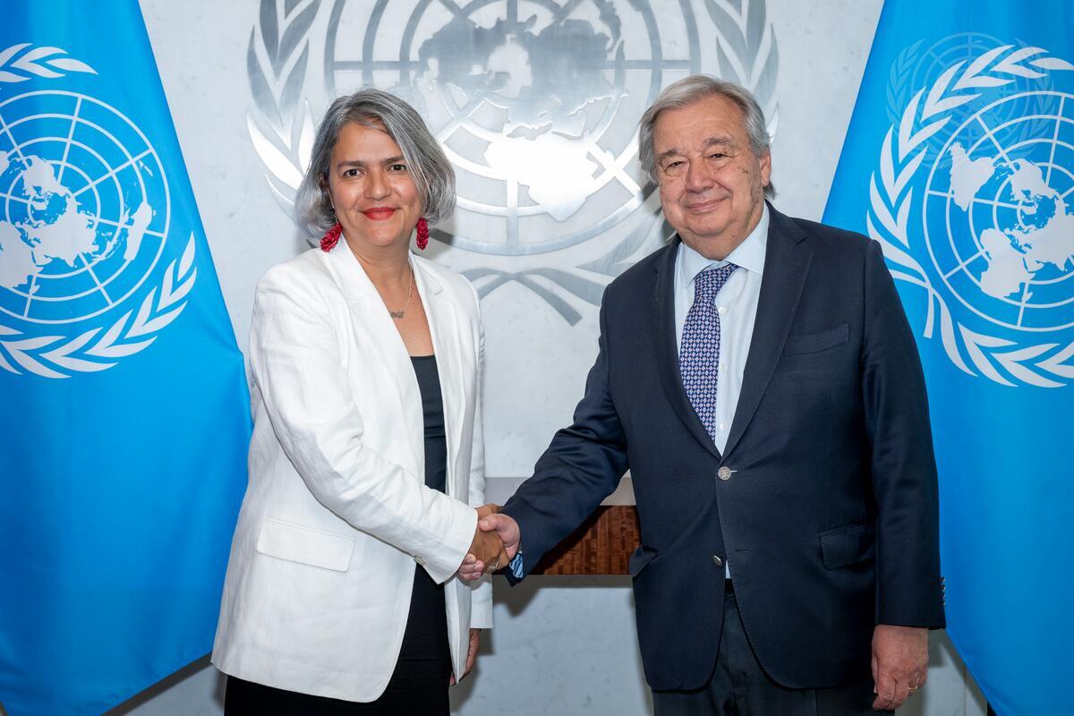 kiquinta's tweet photo. Glad to meet with the UN SG @antonioguterres and discuss the Independent Institution's @IIMPSyria concrete efforts to search for the #missing in #Syria and support to the families and their right to the truth. https://t.co/FmZL3QDFMh