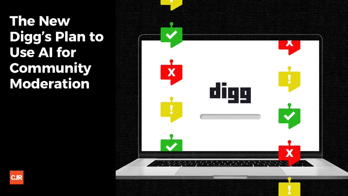 The new Digg plans to use AI for community moderation. Humans weigh in, by Anika Collier Navaroli. cjr.org/analysis/new-d…