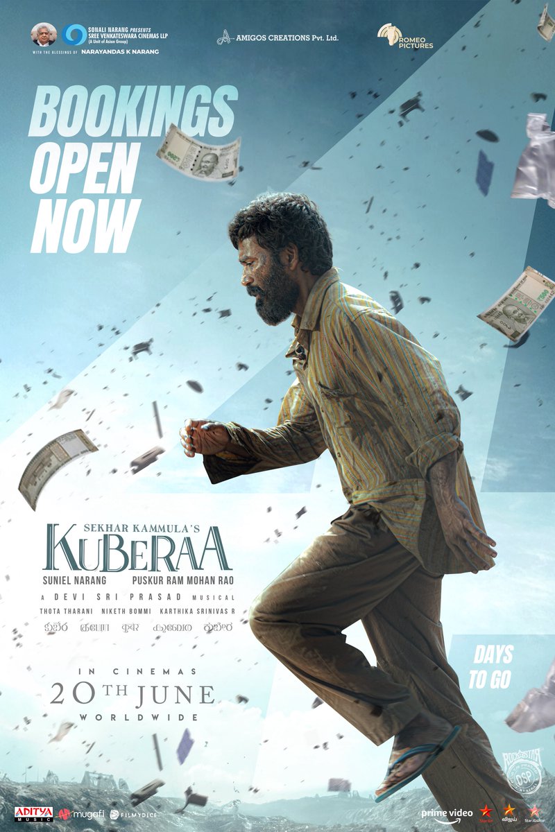 KuberaaTheMovie's tweet photo. The race has begun…
Hurry up and book your tickets for #Kuberaa now 🔥

Booking link 🎟️: https://t.co/w7l02LQuk7 

#Kuberaa in cinemas June 20, 2025.

#SekharKammulasKuberaa #KuberaaOn20thJune #KuberaaBookings https://t.co/l3xOlN0fZG