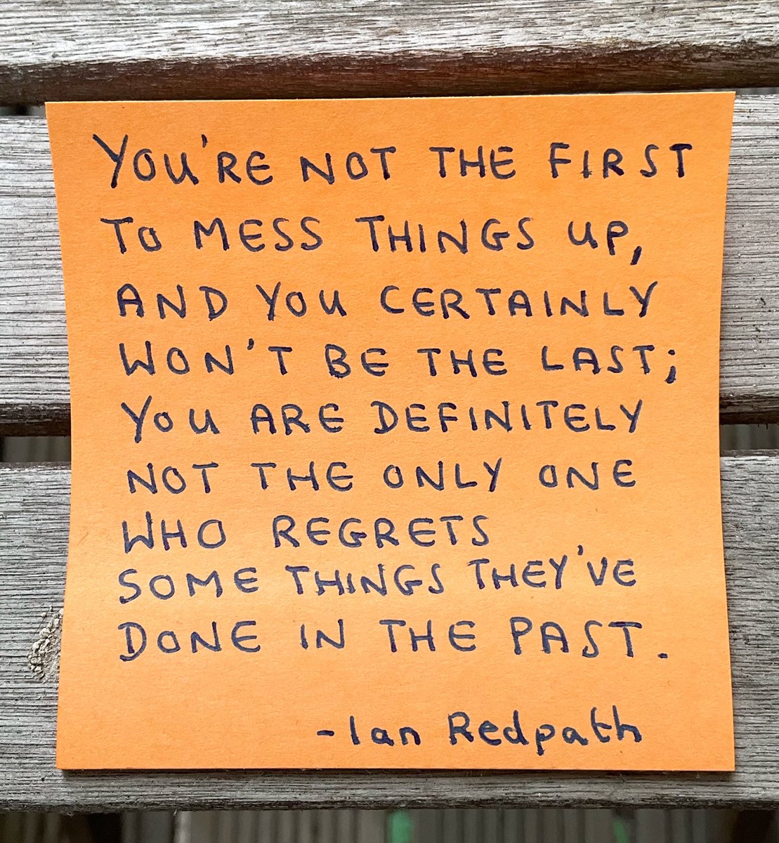 ianredpath's tweet image. You’re not the first to mess things up, and you certainly won’t be the last; you are definitely not the only one who regrets some things they’ve done in the past.