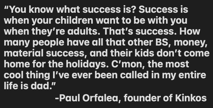 Good reminder for the Monday after Father's Day