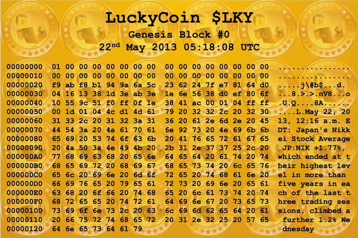 LUCKYCOIN_LKY's tweet photo. I wonder if Satoshi Nakamoto would like LUCKCOIN ... Crazy thought right 🍀🍀🍀

In fact, I even wonder if he didn't 
CREATE IT😏

Take a close look at the 2 genesis blocks 0 👀👀

@LuckyCoinProj $LKY 👀
@wuweiiiiiiiii