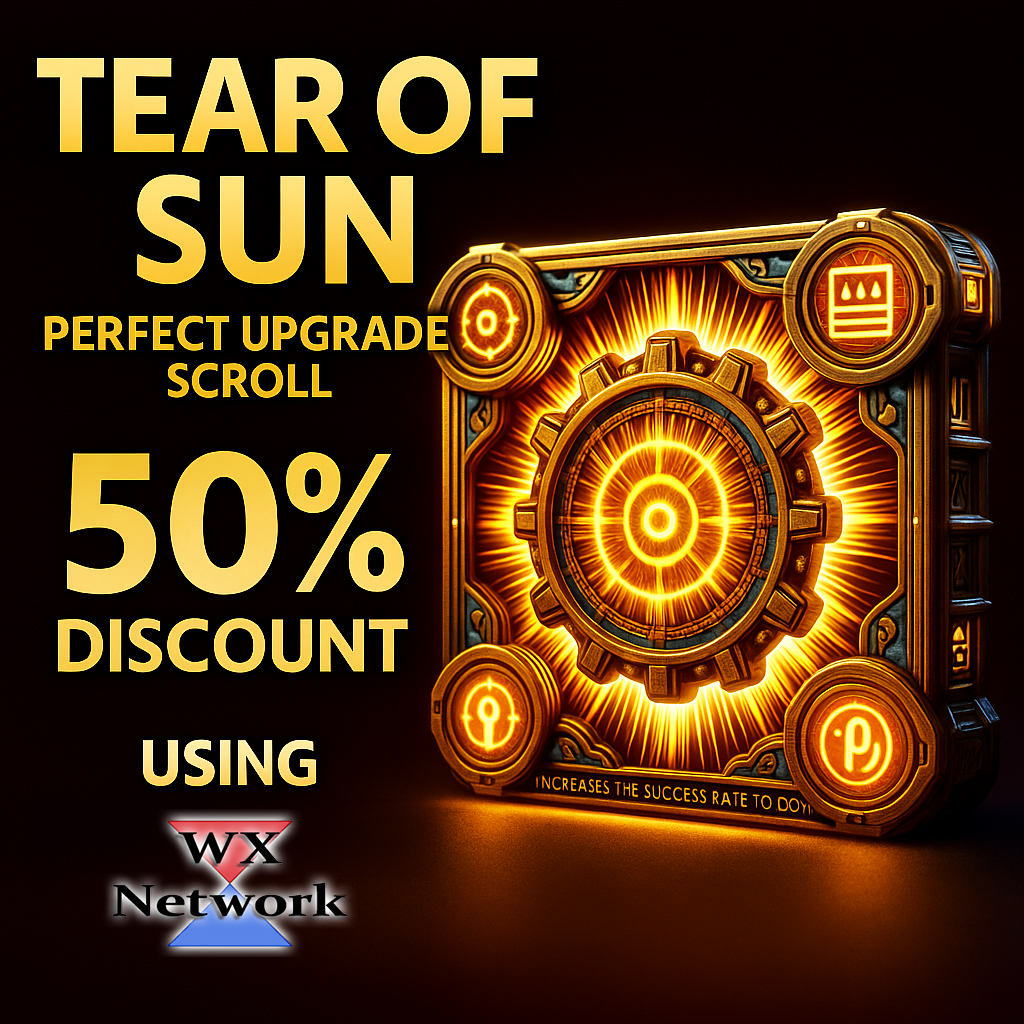 SypheonOnline's tweet photo. 🔥 LIMITED OFFER!
Unlock the Tear of Sun — the perfect %100 upgrade scroll — with 50% off when you pay using WX Tokens!
Max out your success rate. Dominate the battlefield.
⏳ Don't miss out — offer available for a short time only.
#SypheonOnline #UpgradeScroll #GameItems #Web3Gaming #WXToken #PlayToEarn