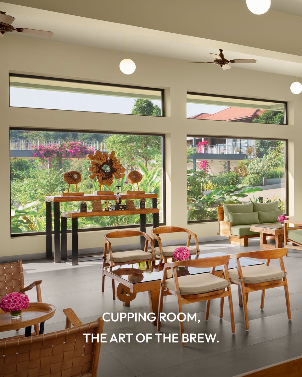 GatewayCoorg's tweet photo. Lose yourself in the world of rich coffee at the CUPPING ROOM. Here, every sip is a discovery, from the earthy aromas of Coorg's finest blends to expertly handcrafted brews.

#Gateway #GatewayHotelsAndResorts #GatewayCoorg #GatewayToALivingRainforest #GatewayToNewExperiences https://t.co/hFgWejCrwD