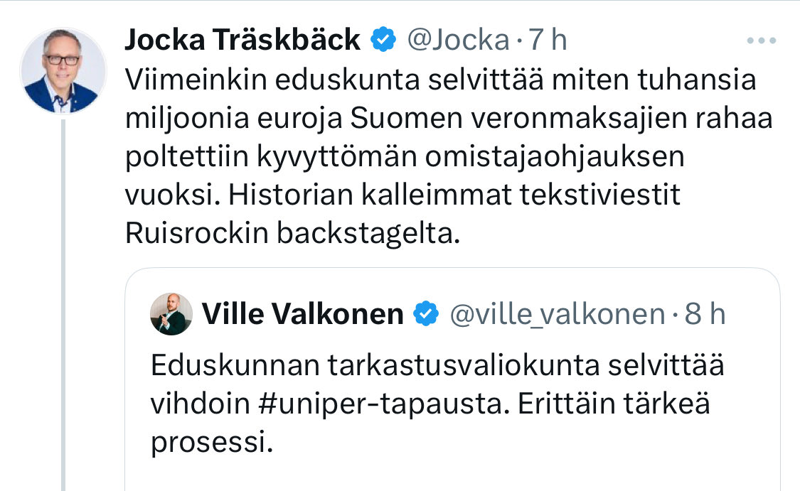 Sipilä käskytti ”Taseet töihin”. Ja Fortum teki työtä käskettyä. Toivottavasti nyt tehtävä selvitys huomio Uniper-saagan vaiheet alusta asti. #fortum #uniper #juhasipilä